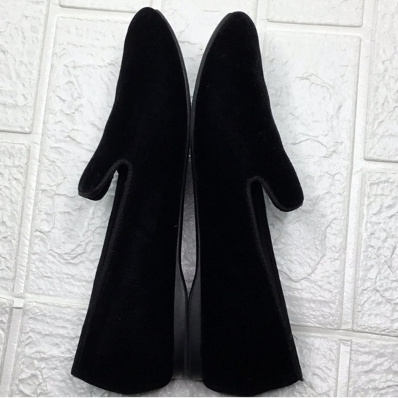 Birdies ballet flats in black velvet with faux fur lining. Size 7 - Picture 3 of 8